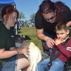 Lemoore 4H Club members brought chickens to the event.